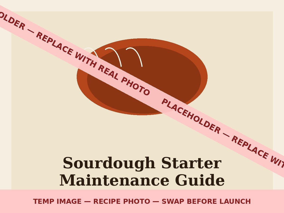 PLACEHOLDER — Sourdough Starter Maintenance Guide (temporary graphic, replace with real photo)