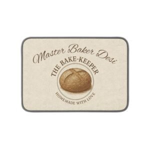 Baker Dish Mat — Personalized "Master Baker" Microfiber Kitchen Floor/Counter Mat