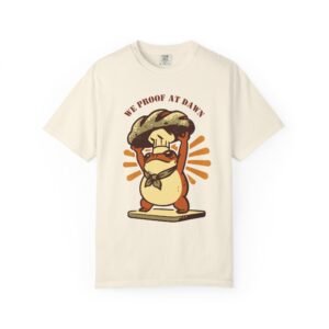 We Proof At Dawn Sourdough Shirt, Funny Frog Chef Baking Tee, Sourdough Starter Meme Shirt, Bread Baker Gift, Frog Sourdough T-Shirt
