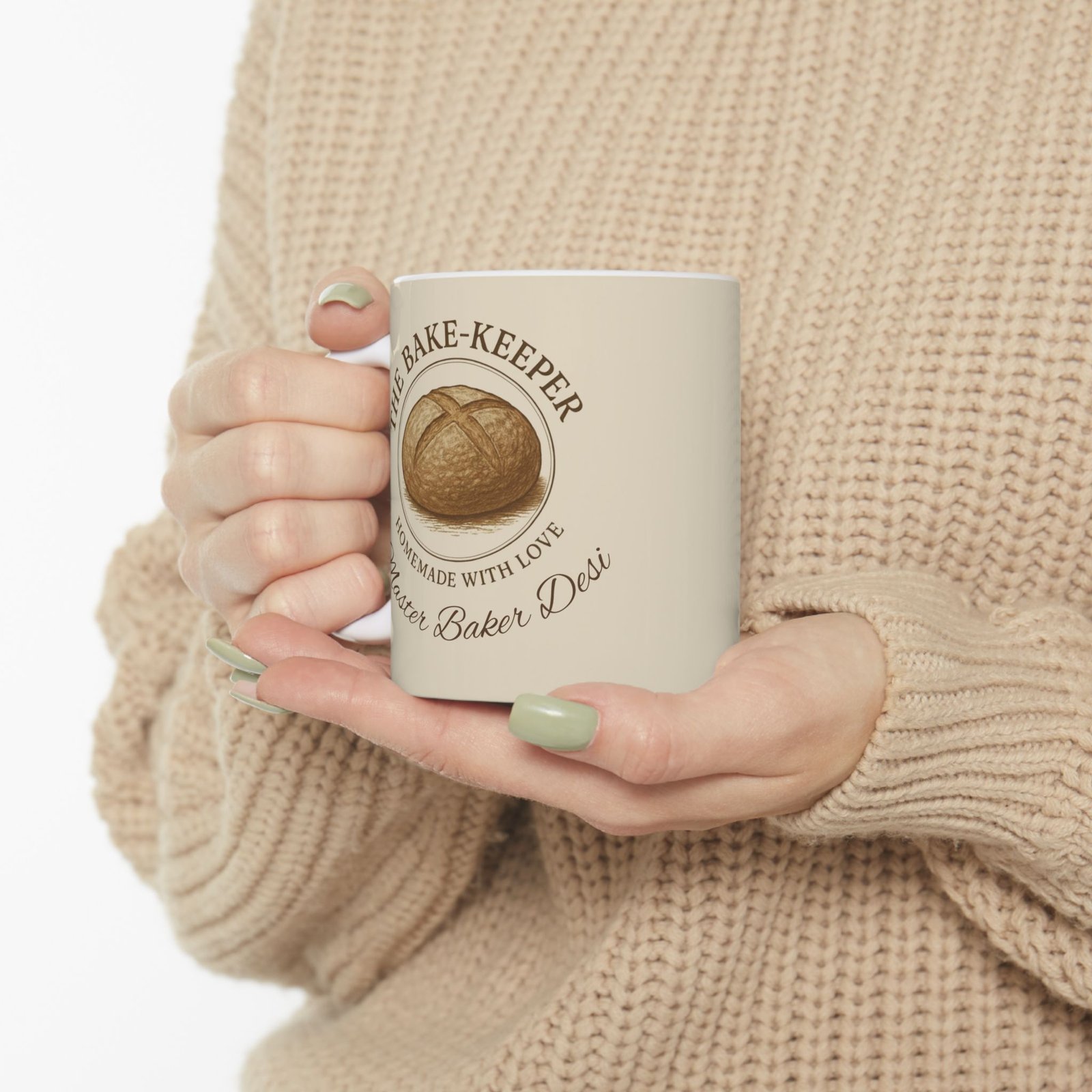 Personalized Mug – “The Bake-Keeper” Ceramic Coffee Cup (11oz/15oz) - Image 3