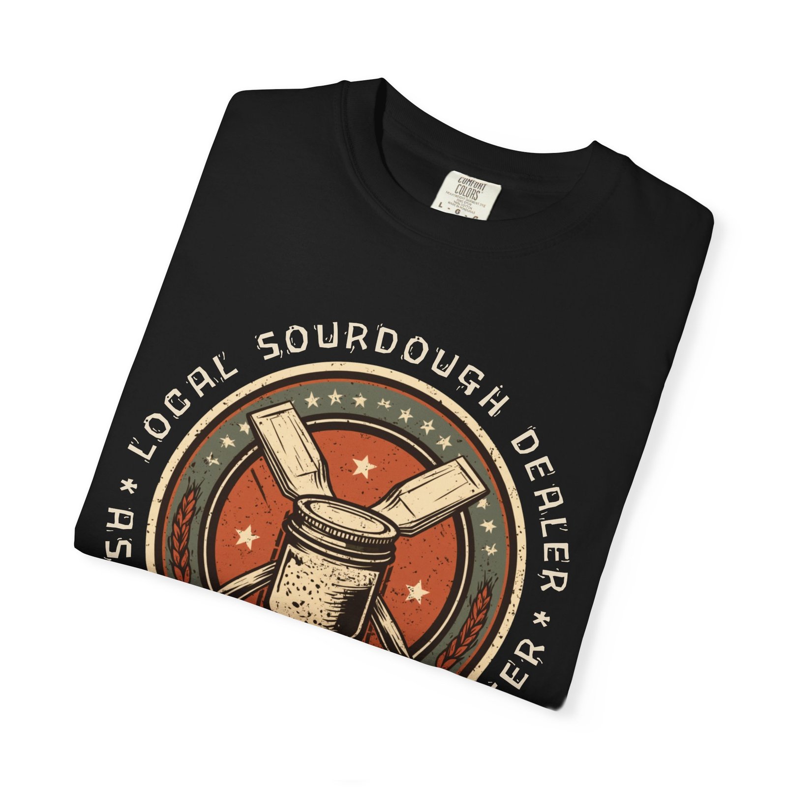 Local Sourdough Dealer Shirt, Funny Sourdough Starter Badge Tee, Bread Baker Gift, I Know A Guy Sourdough Shirt, Baking T-Shirt - Image 12
