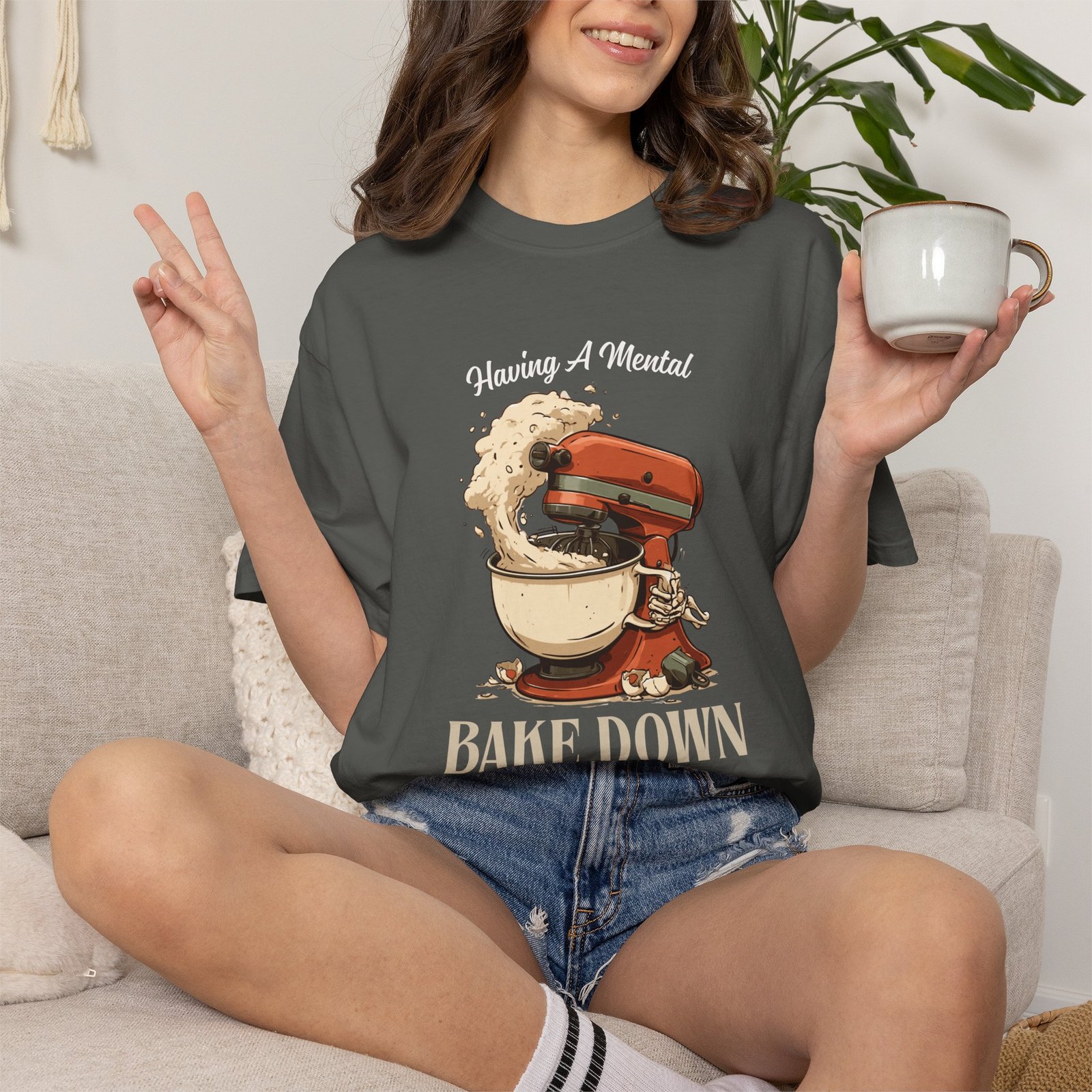 Having A Mental Bake Down Shirt, Funny Halloween Baking Tee, Skeleton Stand Mixer Shirt, Fall Baking Sweatshirt, Gift for Baker - Image 10