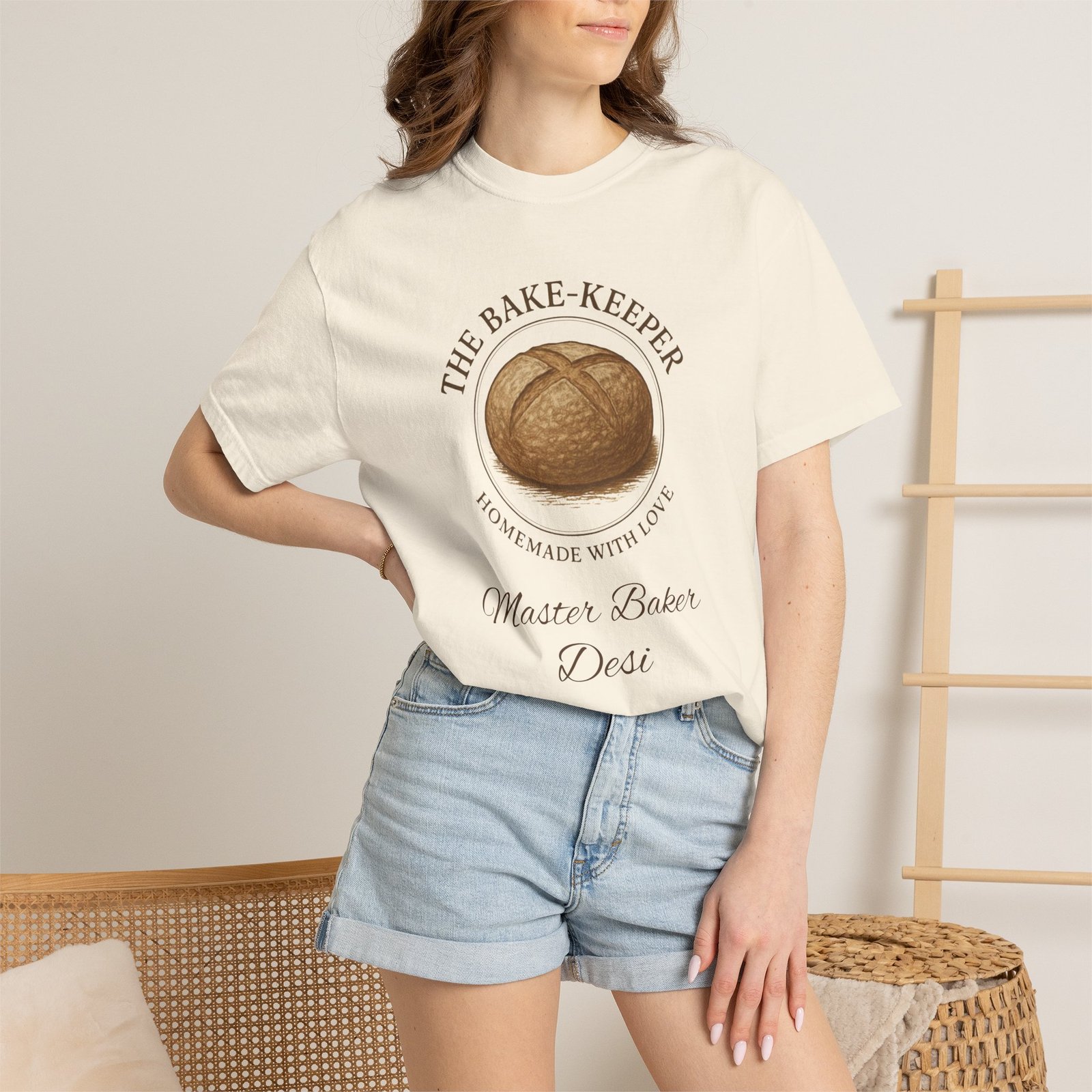The Bake-Keeper Personalized T-Shirt — ‘Homemade With Love’ Artisan Bread Baker Tee - Image 3