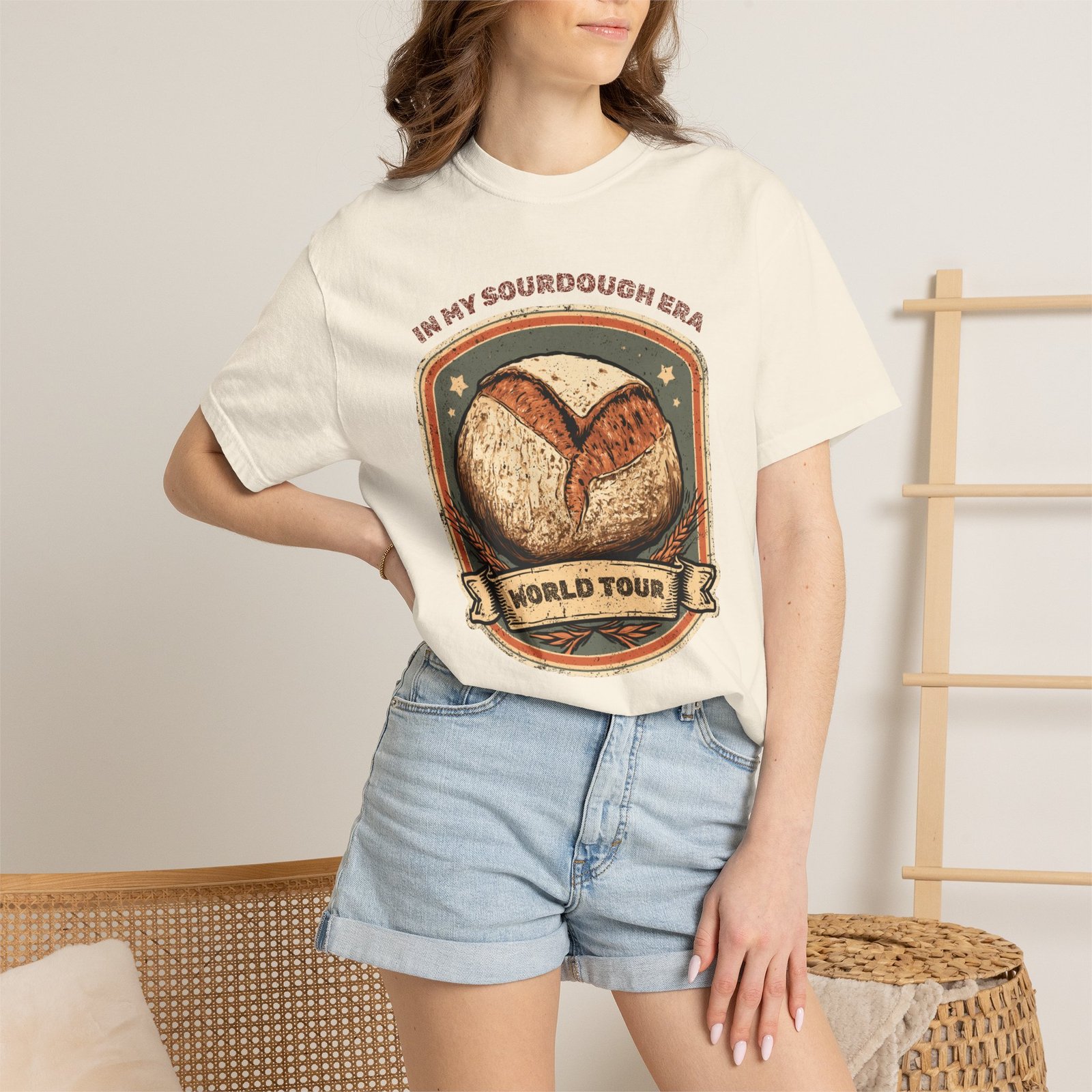 In My Sourdough Era Shirt, Vintage World Tour Bread Tee, Retro Concert Style Sourdough Shirt, Baker Gift, Feed Stretch Fold Proof Bake - Image 3