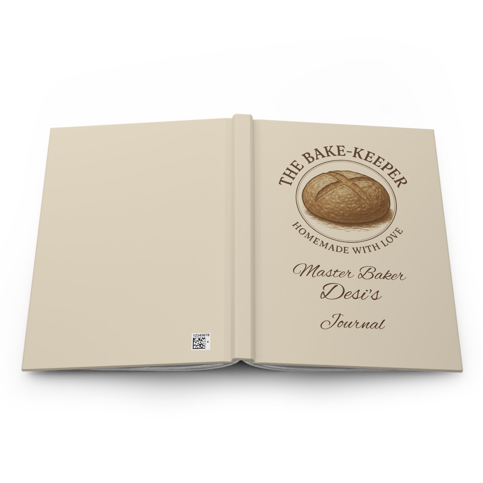 Baker’s Journal — Personalized “The Bake-Keeper” Lined Hardcover Recipe Notebook - Image 6