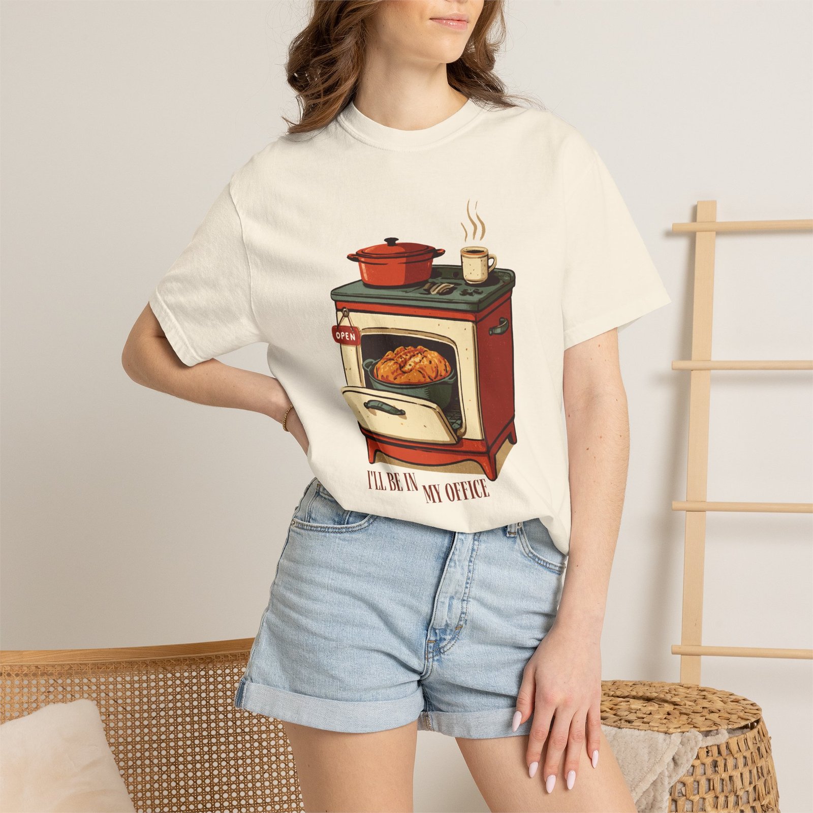 I'll Be In My Office Baking Shirt, Funny Baker Tee, Vintage Oven Kitchen Shirt, Gift for Baker Mom, Bread Baking Sweatshirt - Image 3