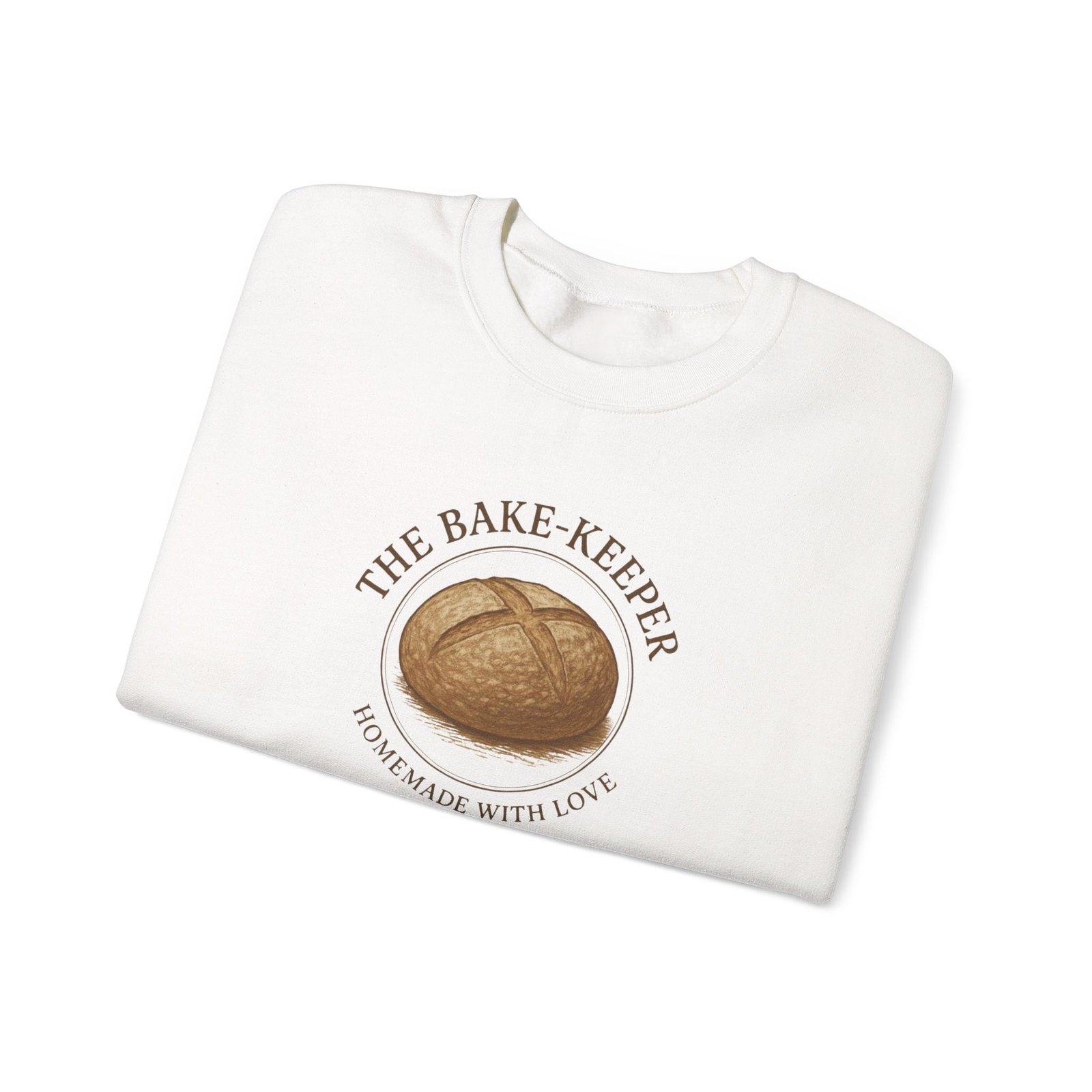 Bake-Keeper Crewneck Sweatshirt – Personalized “The Bake-Keeper: Homemade With Love” Bakery Pullover - Image 6