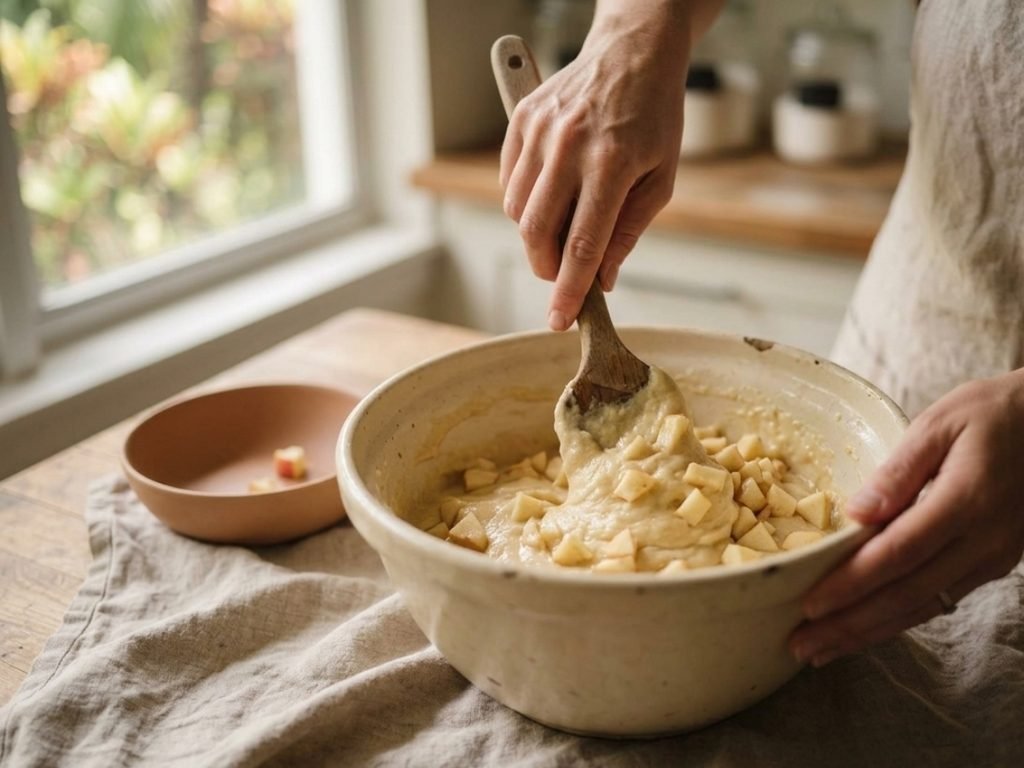 Combine and fold in the apple (photo 1 of 2)