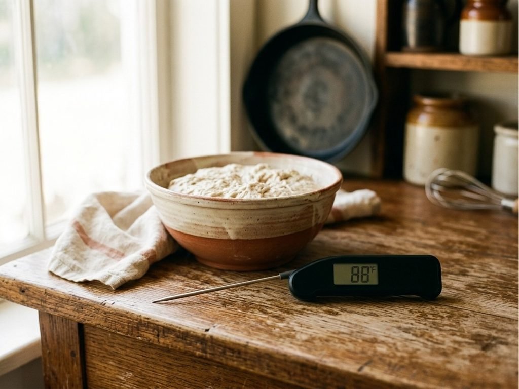 How Florida Heat Compresses Your Sourdough Schedule a kitchen thermometer on the counter