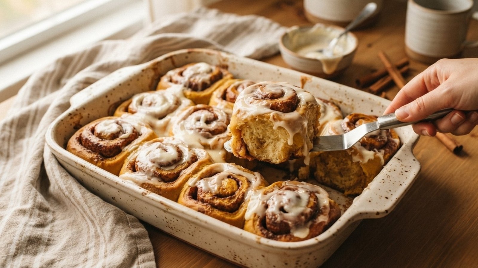 Sourdough Pumpkin Cinnamon Rolls