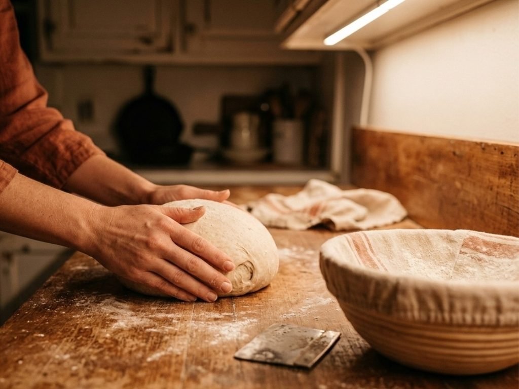 The 9-to-5 Sourdough Schedule shaping at night