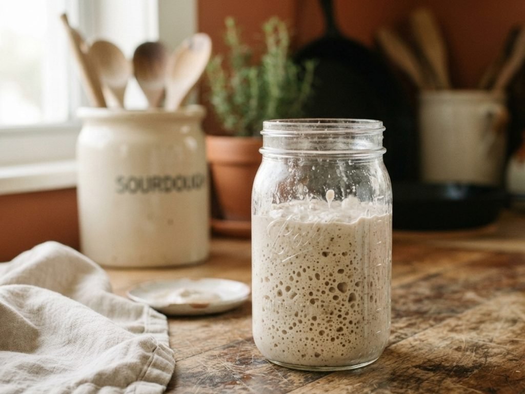 jar of sourdough starter